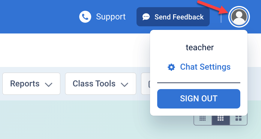 Chat Settings in the Classwize Menu.png